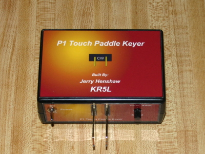 The top view of the P1 tough paddle keyer.